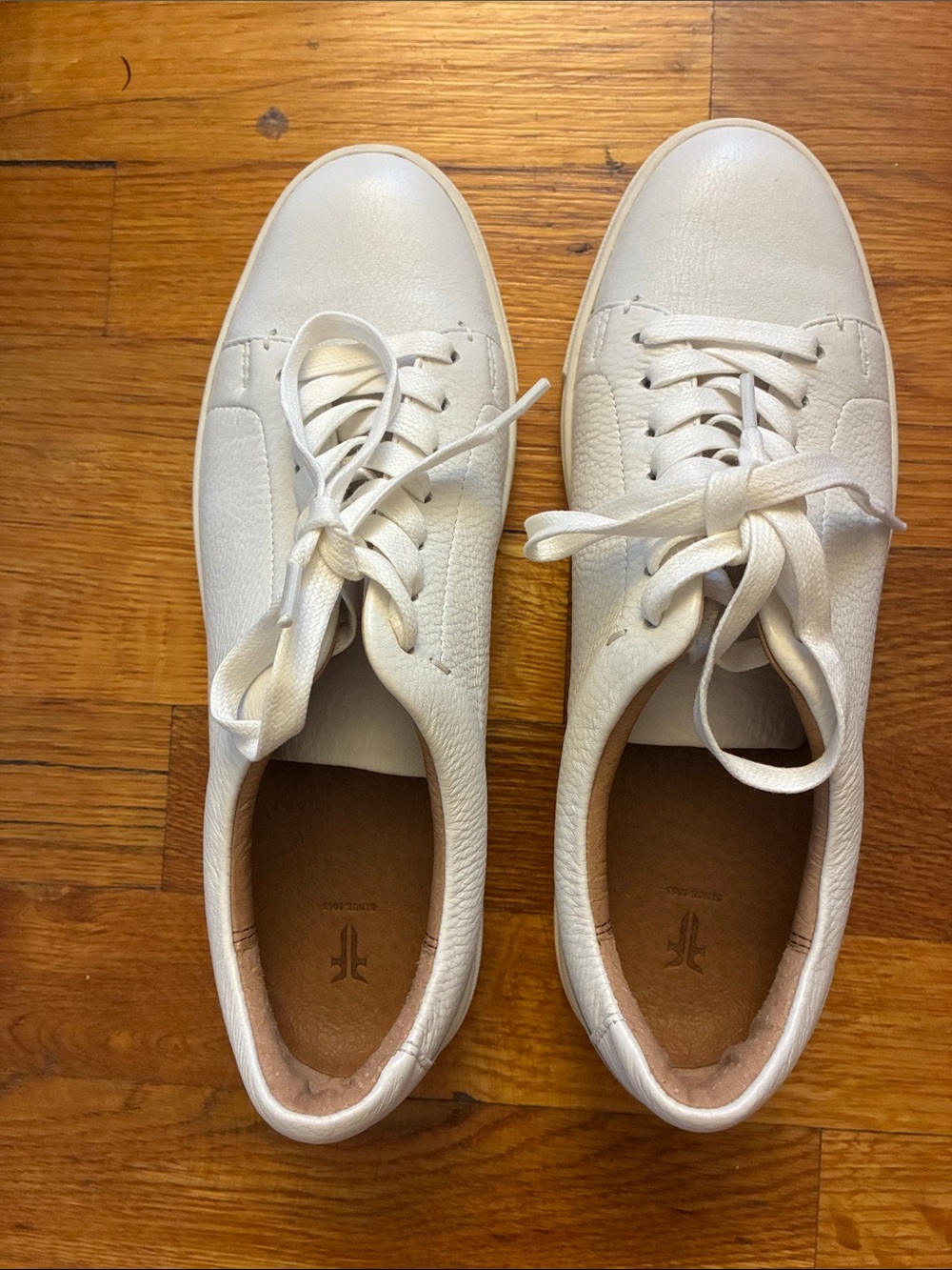Frye Women's Cream Leather Lace-Up Sneakers